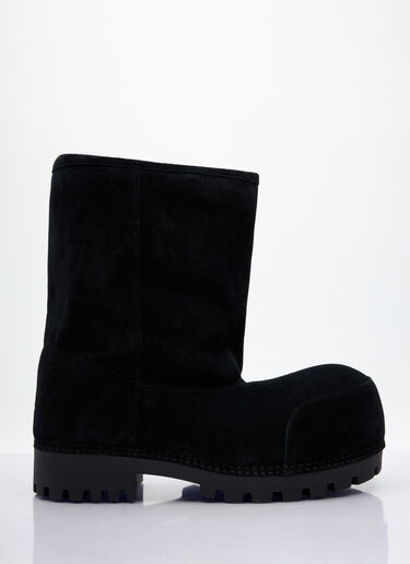 Balenciaga Alaska Faux-Fur High Boots Black bal0157035