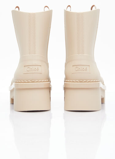 Chloé Raina Rain Boots Beige chl0255032