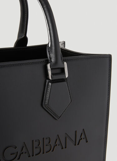 Dolce & Gabbana Debossed Logo Tote Bag Black dol0153014