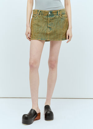 Acne Studios Denim Cord Mini Skirt Yellow acn0256028