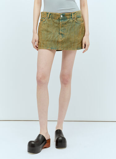 Acne Studios Denim Cord Mini Skirt Yellow acn0256028