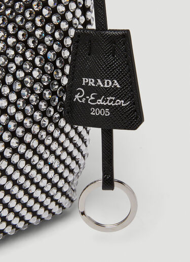 Prada Re-Edition 2005 Crystal Embellished Shoulder Bag Silver pra0249036