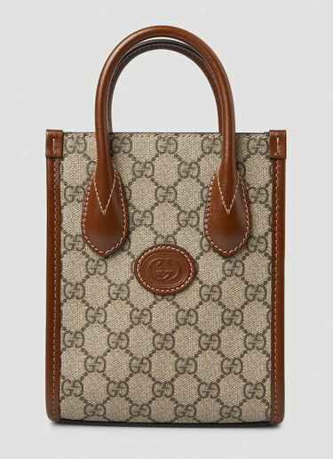 Gucci GG Supreme Mini Crossbody Bag Brown guc0150223