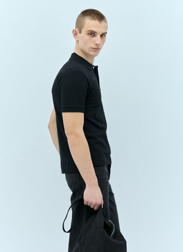 Comme Des Garçons PLAY 로고 패치 폴로 셔츠 블랙 cpl0355003