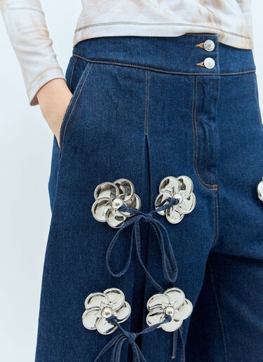 Tassel Denim Shorts Chopova Lowena Tassel Denim Shorts Blue cho0258006
