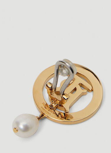 Burberry Pearl Monogram Earrings Gold bur0251120