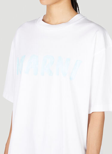 Marni Logo Print T-Shirt White mni0255018