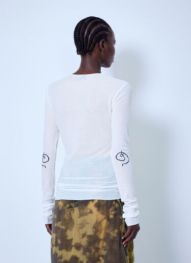 LN-CC® - LUEDER: Printed Rib Long Sleeve - Cream LUEDER Printed Rib Long Sleeve Cream ldr0366002