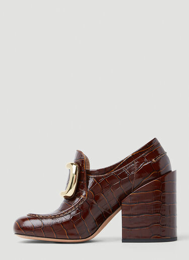 Sportmax Oliato High Heel Loafers Brown spx0253017