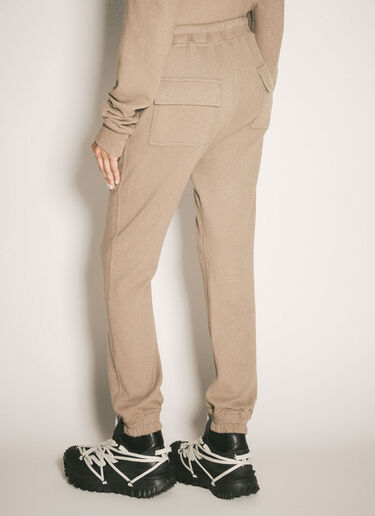 Moncler x Rick Owens Cotton Knit Track Pants Beige mcs0358014