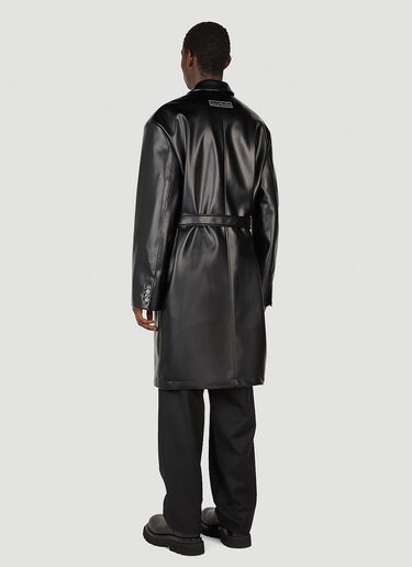 Acne Studios Faux Leather Trench Coat Black acn0152010