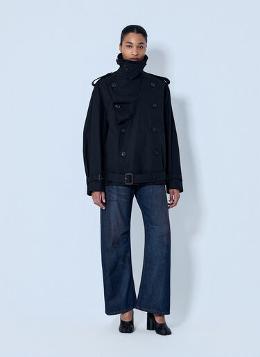 Maison Margiela Double-Breasted High-Collar Jacket Black mla0264051