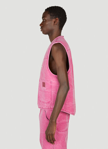 Acne Studios フェイスパッチノースリーブベスト ピンク acn0351008