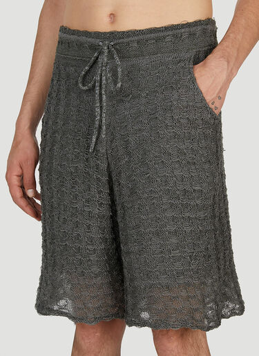 Popcorn Open Stitch Shorts Isa Boulder Popcorn Open Stitch Shorts Grey isa0151004