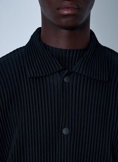 Homme Plissé Issey Miyake Pleated Zip-Up Jacket Black hmp0160013