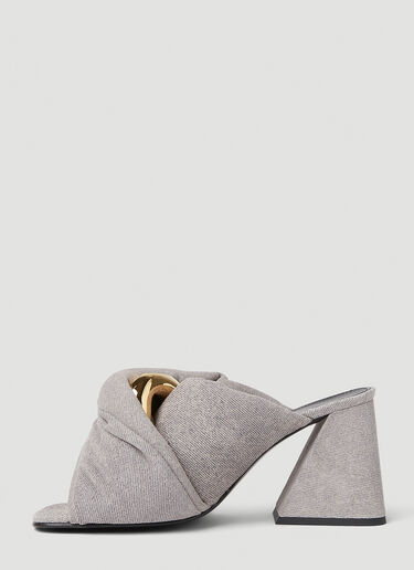 JW Anderson Chain Twist Heeled Mules Grey jwa0251005