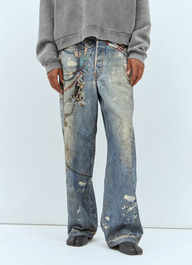 Acne Studios 1981M Printed Jeans Blue acn0158009