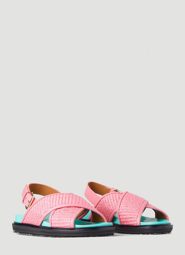 Marni Fussbett Cross Sandals Pink mni0248026