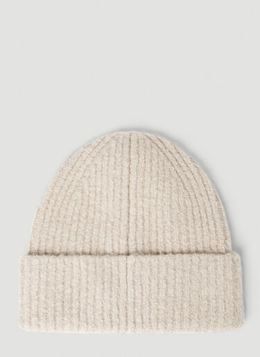 Acne Studios Knit Beanie Hat Beige acn0152036