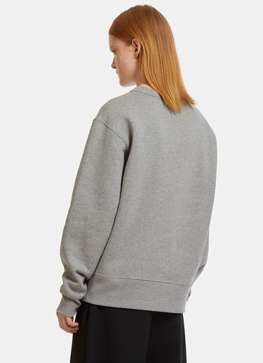 Acne Studios Fairview Oversized Face Embroidered Sweater Grey acn0229046