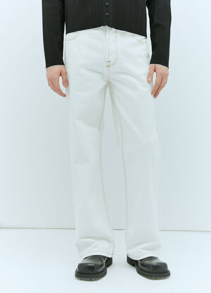 Jacquemus Le De-Nimes Large Jeans White jac0160007