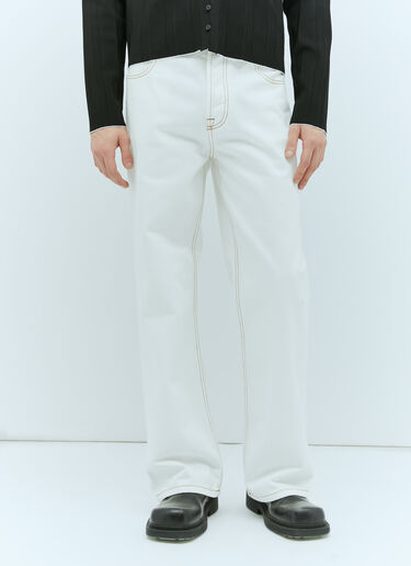 Jacquemus Le De-Nimes Large Jeans Beige jac0156012
