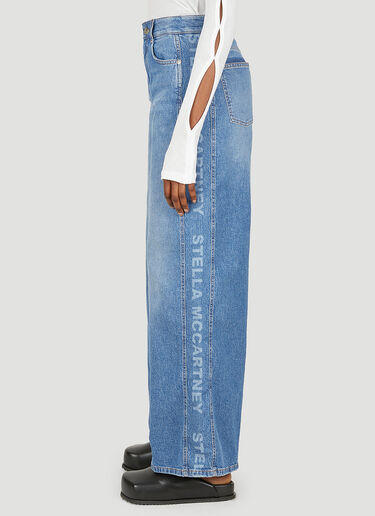 Stella McCartney 솔트 앤 페퍼 레이저 로고 진 데님 stm0249006