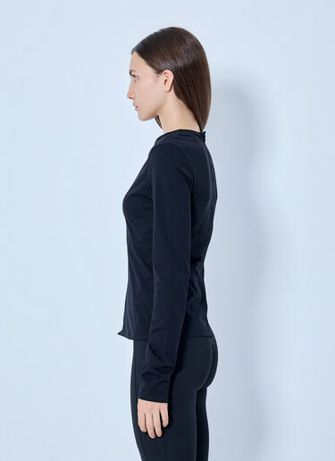 LN-CC® - Y-3: Long Sleeve Crewneck Top - Black Y-3 Long Sleeve Crewneck Top Black yyy0265001