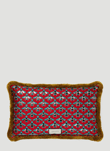 Gucci Leopard Needlepoint Cushion Green wps0638390