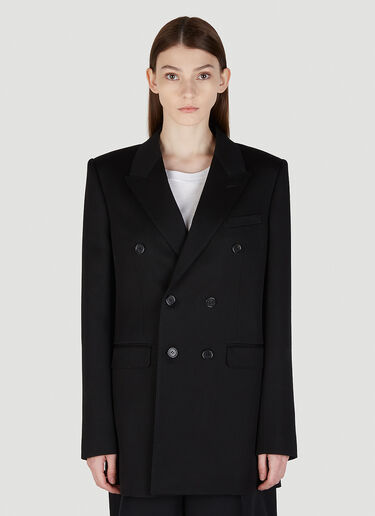 Saint Laurent 双排扣西装外套 黑色 sla0247013