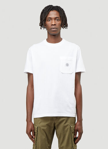 Stone Island Patch-Pocket T-Shirt White sto0144039