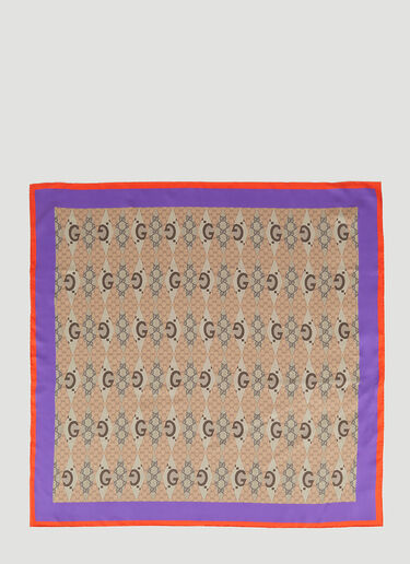 Gucci GG Monogram 真丝围巾 米 guc0251093