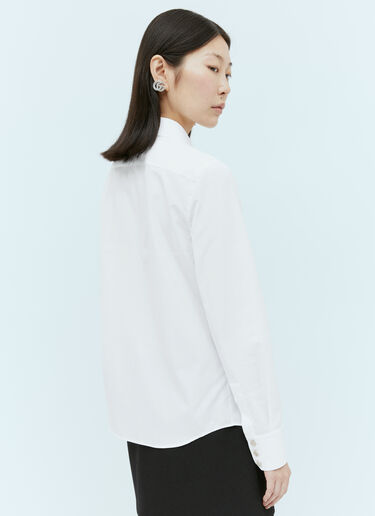 Gucci Logo Embroidery Cotton Shirt White guc0254021