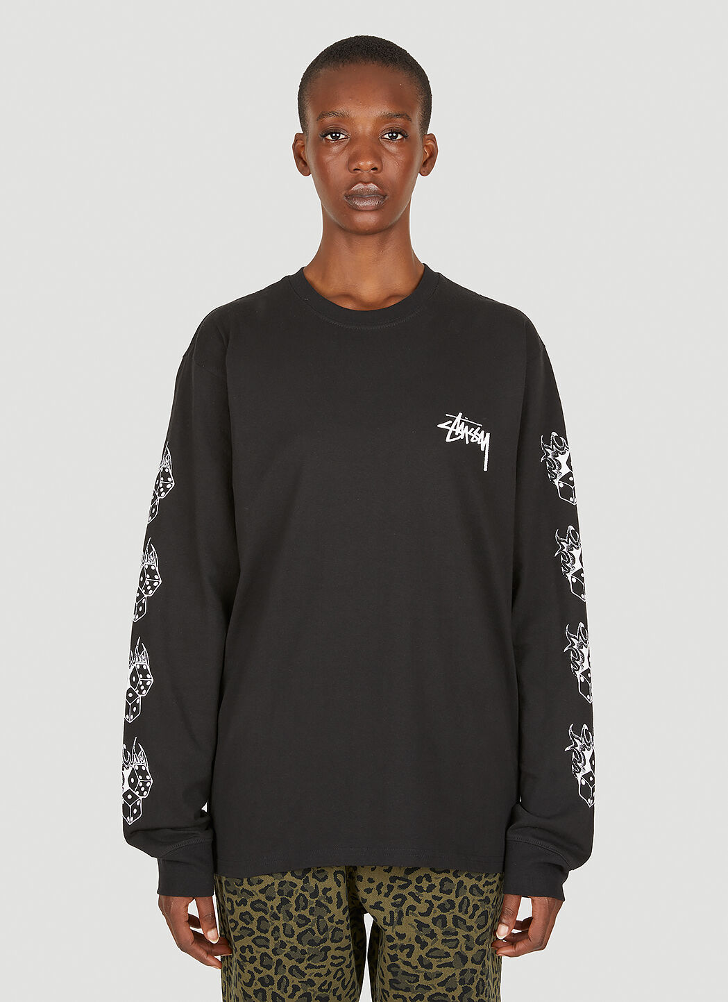 Long sleeve stussy hot sale t shirt