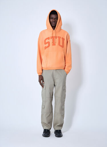 Stüssy ロゴモチーフ フード付きスウェットシャツ  オレンジ sts0160010