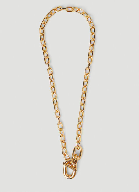 Gucci XL Link Pendant Necklace Black guc0251152