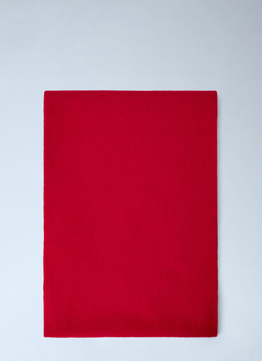 LN-CC® - Vivienne Westwood: Logo Embroidered Wool Scarf - Red Vivienne Westwood Logo Embroidered Wool Scarf Red vvw0366069