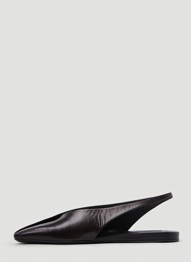 Jil Sander Slingback Ballet Shoes Black jil0253027