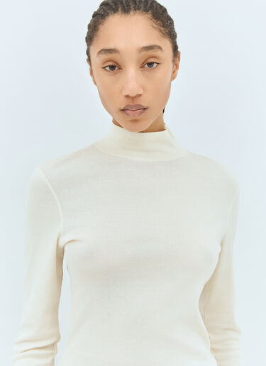 Lemaire Rib Turtleneck Top Off white lem0258015
