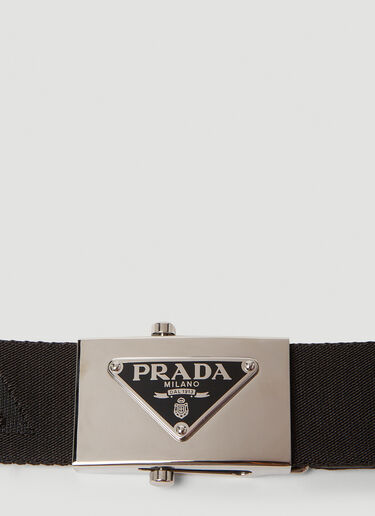 Prada Logo Plaque Belt Black pra0149106
