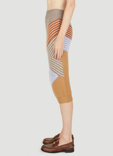 Stella McCartney 3D Stripes Skirt Beige stm0250017