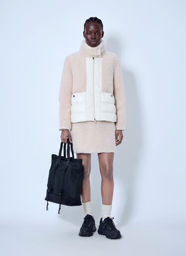 LN-CC® - Moncler: Glorieux Hooded Teddy Short Down Jacket - Pink Moncler Glorieux Hooded Teddy Short Down Jacket Pink mon0266048