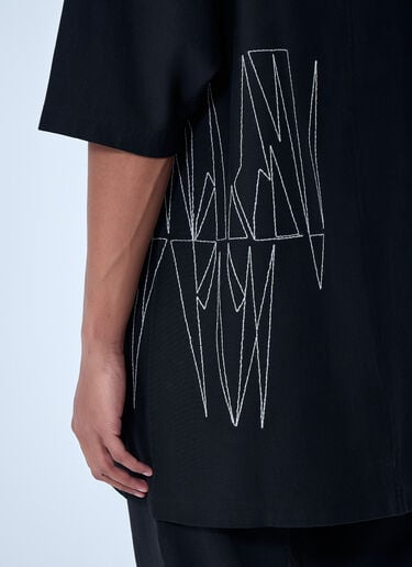 Moncler x Rick Owens Graphic Embroidered T-Shirt Black mcs0363019