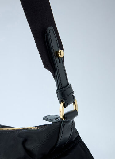 Prada Explore Large Re-Nylon and Leather Shoulder Bag Black pra0265023