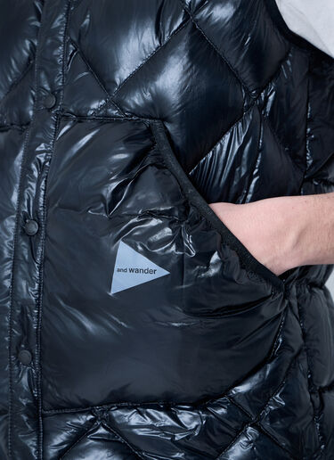 And Wander Quilted Down Vest Black anw0149004