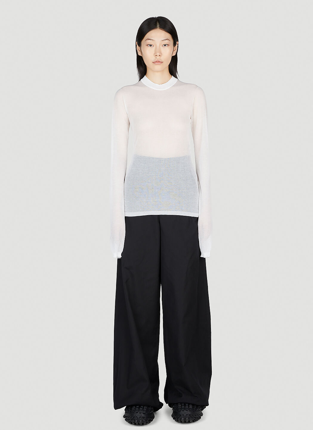 Ann Demeulemeester ベッティ長袖トップ パープル ann0254005