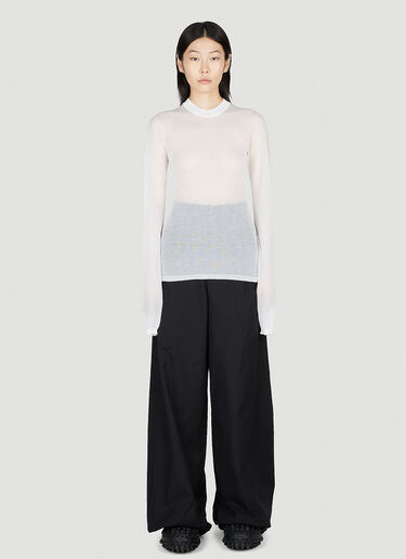 Ann Demeulemeester Betsy Long Sleeve Top White ann0252012