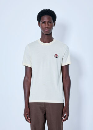 Moncler Crewneck Logo T-shirt Cream mon0166012