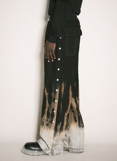 Rick Owens DRKSHDW Bleached Hem Jeans Black drk0158004