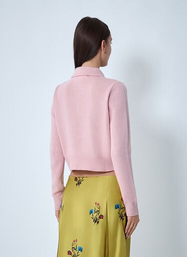 Logo Patch Sweater Marni Logo Patch Sweater Pink mni0262006